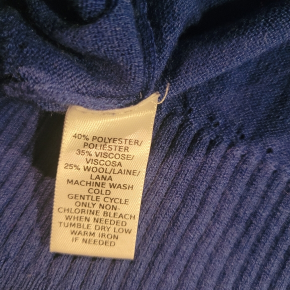 LOFT Royal Blue Button Up Cardigan Sweater - Picture 6 of 7